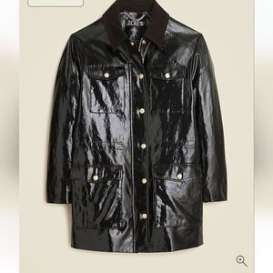 J Crew Collection Barn Jacket™ in laminated linen CI119 Size XS NWT $398 Retail